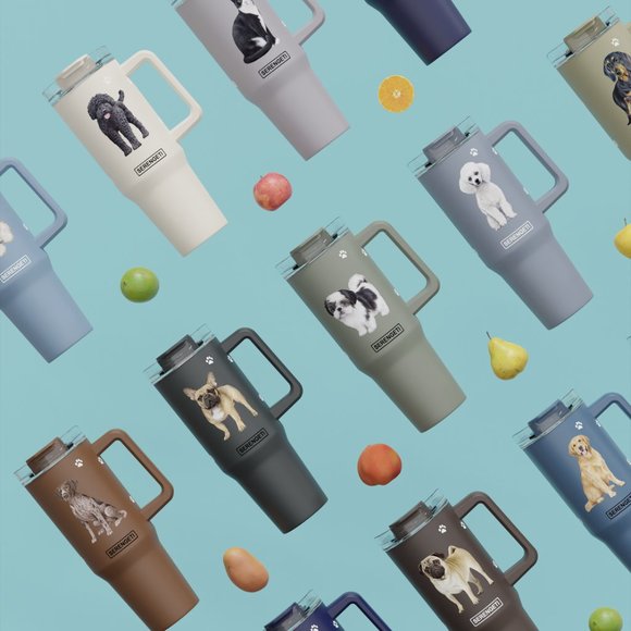 German Shepherd SERENGETI 40 Oz Ultimate Tumbler - straw & straw cleaning brush - Picture 10 of 14